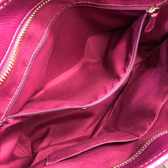 SOLD!!! COACH Pebbled Leather Tote (Plum) - Picture 5 of 8